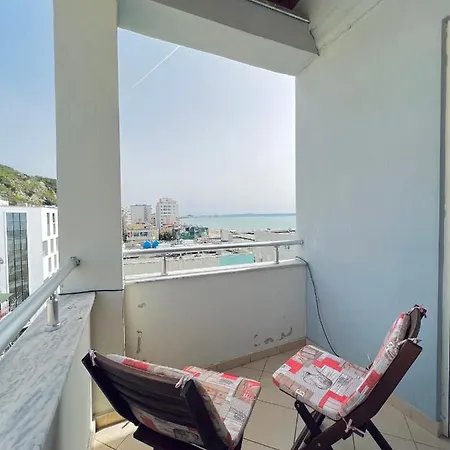 Sunrise Sea View - Spacious Balcony, Full Kitchen, Wifi, Ac Durrës